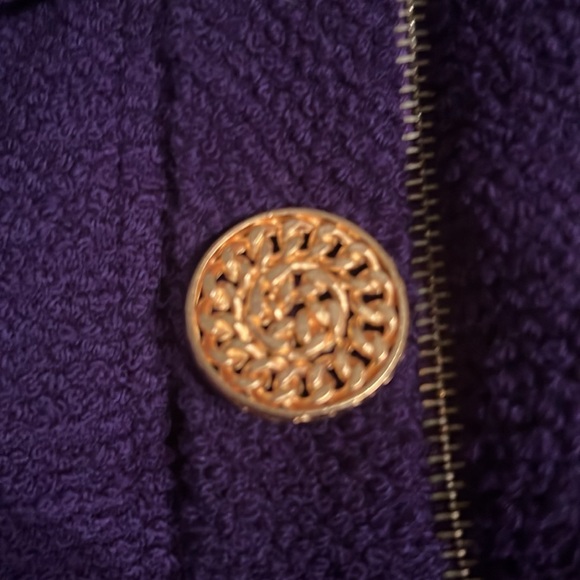 CHANEL Vintage 1990's Purple Skirt/Suit Set Wool & Silk 44EU - Picture 8 of 13